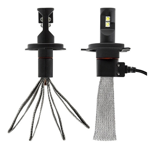 Imagem 2 de 6 de Par Lampada Led Flex Milha H1 Fiat Linea 2009
