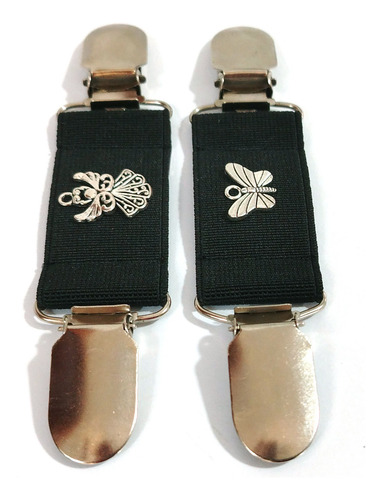 2 Broches Ajusta/acintura Ropa. Regalo Día Madres. Elásticos Plateado