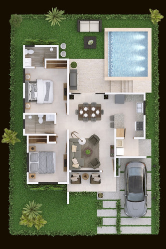 Imagen 15 de 15 de Villa En Venta En Punta Cana Desde Us$95,000 En Residencial Cerrado Con Piscina Tipo Playa Desde 68 Metros Cuadrados En Adelante Excelente Para Inversión Y Vacacionar