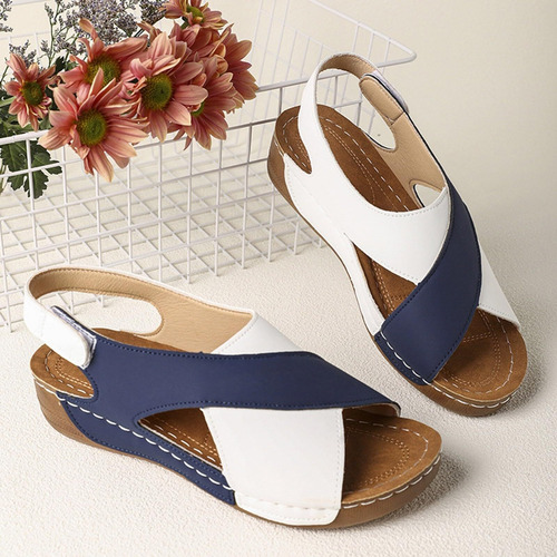 Sandalias Para Mujer Informales 2025 Con Bloques De Color