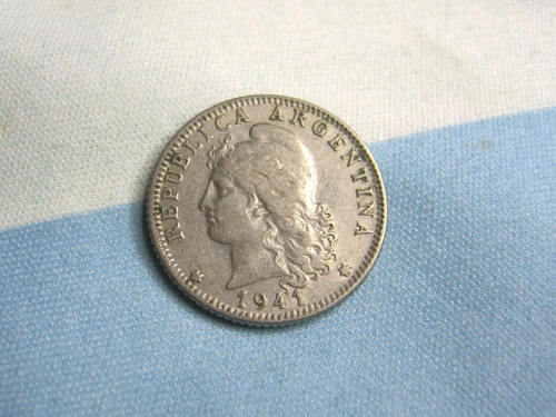 Argentina Niquel 20 Centavos 1941 Escasa