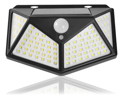 Panel Reflector Solar 100 Led Sensor Movimiento Ip65 Negro