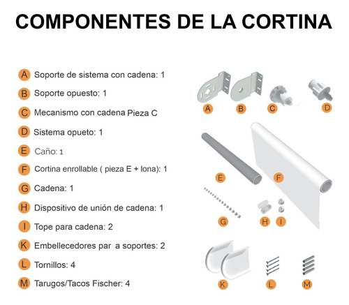 Imagen 8 de 10 de Cortina Roller Blackout 210x220cm Standard Roller Rollerpro