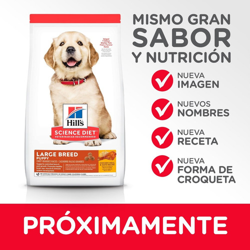 Imagen 5 de 8 de Alimento Perro Croquetas Raza Grande Cachorro 13 Kg Hill's