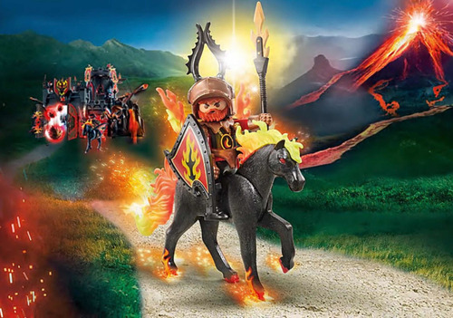 Playmobil 9882 Novelmore, Caballo De Fuego Con Jinete!add On (Usado)