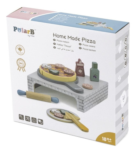 Juego De Pizza Casera - Madera - Didáctico - Polar B