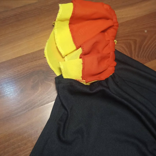 Disfraz De Flamenco Negro Amarillo Y Rojo Talle 38 Negro 38