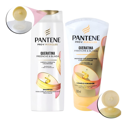 Kit Pantene Queratina Shampoo 300ml E Condicionador 150ml