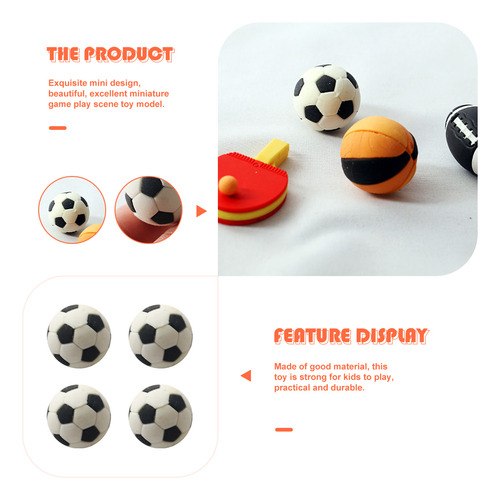 4 Peças De Bola De Futebol Em Miniatura Decoram Bolas De Fut