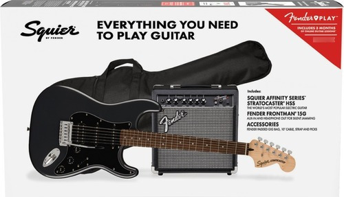 Pacote de guitarra elétrica Affinity Stratocaster Hss Lrl Cfm