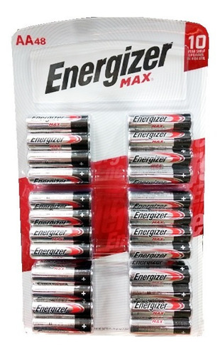 Pilas Aa Energizer Alkalinas Pack De 48 Unidades Baterias Aa