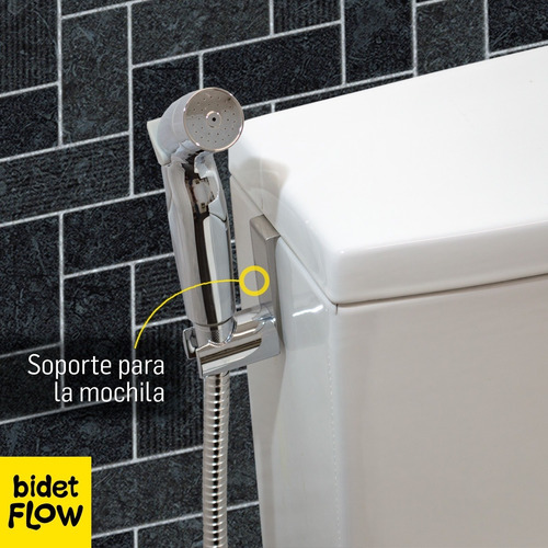 Imagen 7 de 10 de Bidet De Mano C/ Corte P/ Inodoro Duchador Gatillo + Flexibl