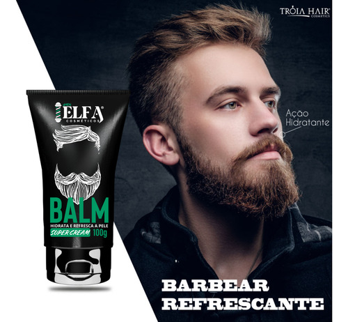 Combo 3 Shaving + 3 Balm Para Barba - Elfa For Man - Atacado