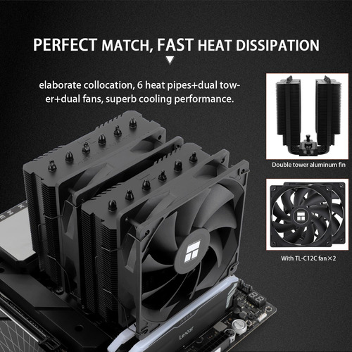 Enfriador De Cpu Thermalright Peerless Assassin 120 Se Negro