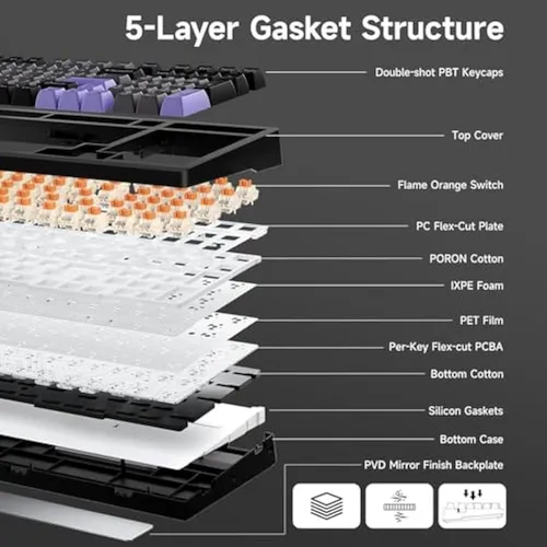 Teclado Mecánico Inalámbrico G98 Pro, Teclado Para Juegos