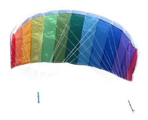 En El Breeze Rainbow 62 Inch Sport Kite Dual Line Stunt Para