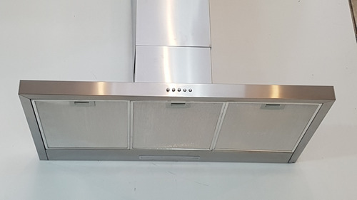 Imagen 2 de 9 de Campana Cocina Extractora 90 X 47 Acero Con Motor Y Luz Led