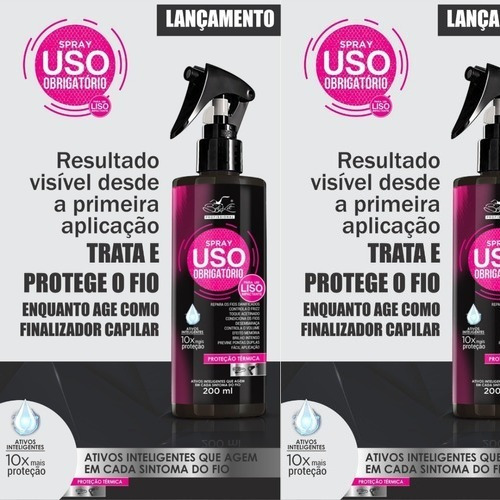 Imagem 9 de 10 de Protetor Térmico Capilar Spray Uso Obrigatório Bel Kit