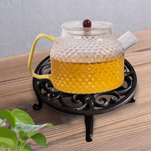 Calentador De Tetera De Hierro Fundido Con Base De Soporte