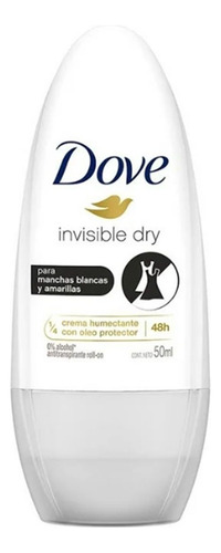 Desodorante Dove Roll On Invisible Dry 50ml Anti Manchas 48h