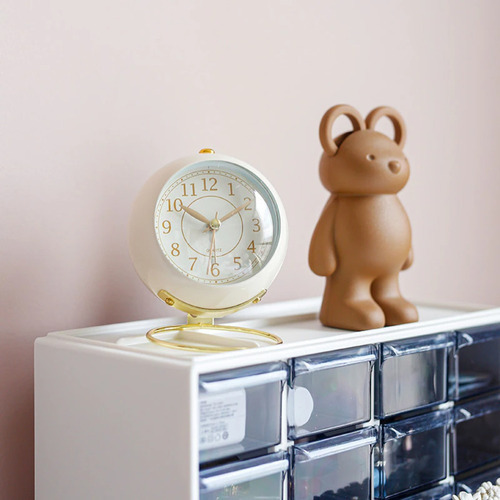 M Decoração De Mesa De Estilo Retrô Alarm Clockmute Round