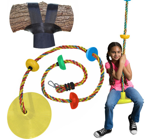 Columpio De Cuerda Resistente Multicolor Para Niños