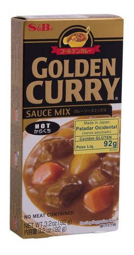 Tempero Golden Curry Amakuchi Picante Nível Forte S&b - 92g