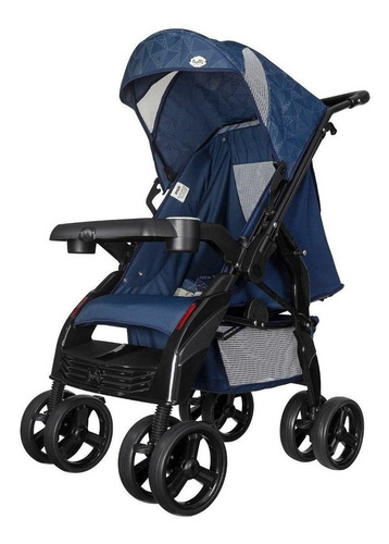 Carrinho de bebê de paseio Tutti Baby Upper azul com chassi de cor preto