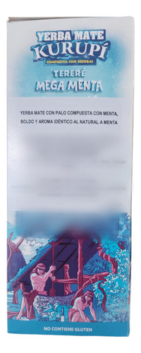 Kurupí Yerba Mate Sabor Mega Menta 500 Gr Pack X 12 Unidades