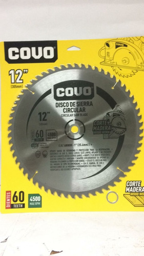 Disco  P/sierra  12  (305mm) (60dientes) Covo