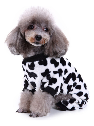 Pijama De Invierno Con Estampado De Vaca Y Ropa Para Mascota