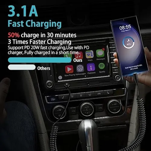 Cable Usb C A Usb, Android Auto De 3 Pies + 5 Pies
