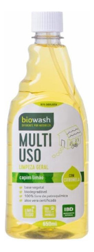 Kit 2 Multiuso Refil Capim Limão Biowash 650ml