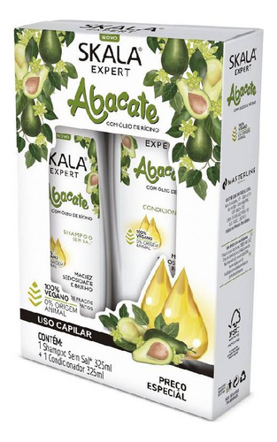 Skala Shampoo+condicionador Abacate Vegano 325ml
