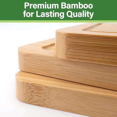 Tabla De Cortar De Bambú Para Cocina, Juego De 3 Tablas De C