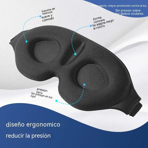 100% Anti-luz 3d Sueño Máscara De Ojo, Suave Y Transpirable