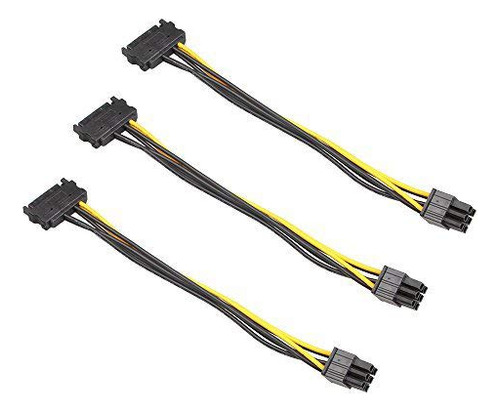 Cable Pci-e A Sata 6 Pines - 8puLG (3 Unidades)