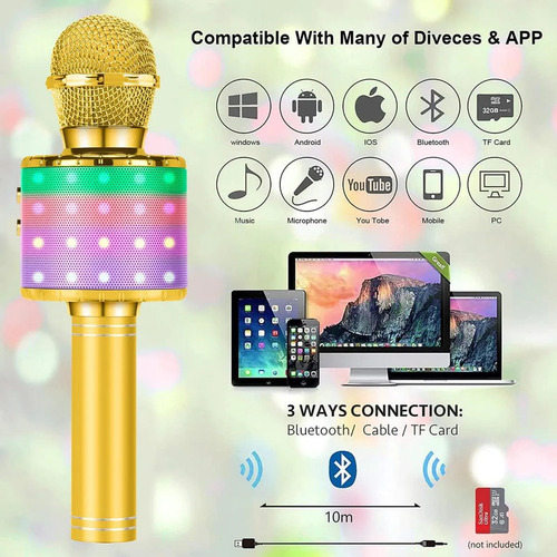 Micrófono De Karaoke Con Cambio De Voz Para Niños, Micrófono