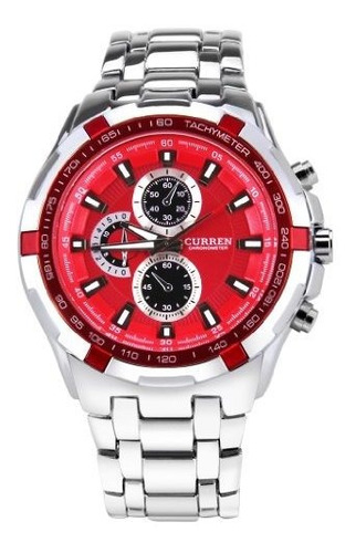 Reloj De Ra - Curren Newest Stylish Red Dial Water Resistant