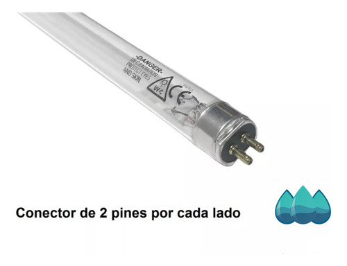 Imagen 2 de 5 de 16-foco Uv Repuesto Lámpara Uv 2pines Desinfeccion De Agua