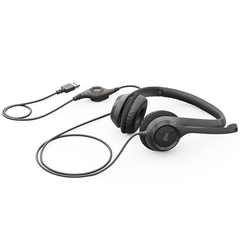 Auriculares Logitech H390 , On Ear , Conexión Cable USB 1.9Mts , Frecuencia 20 Hz - 20 kHz , Color Negro