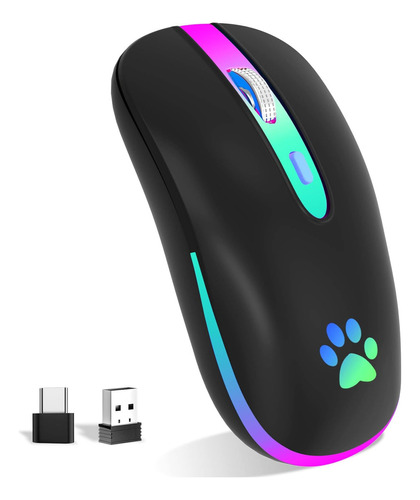 Mouse Fuwang Inalambrico Led/negro