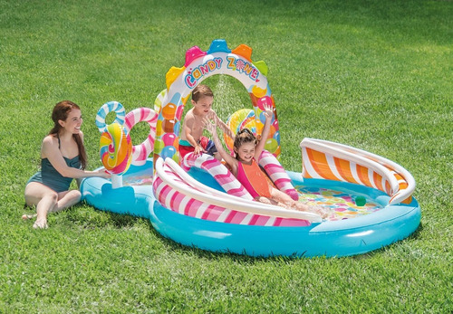 Piscina Inflable Parque Acuatico Tobogan P/ Niños 2.95m