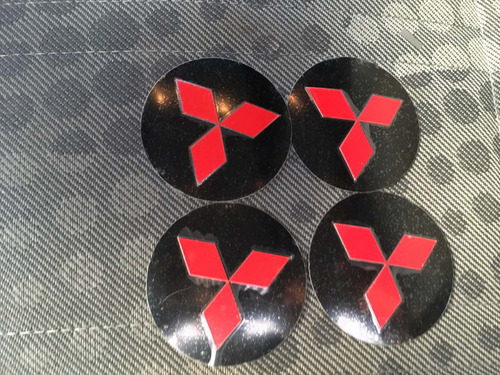 Emblemas Mitsubishi 65 Mm Para Rodas Esportivas