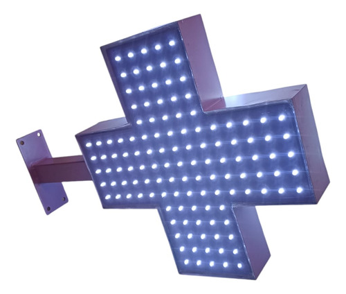 Cartel Cruz Led Farmacia 40x40cm Doblefaz- Luminosos- Led