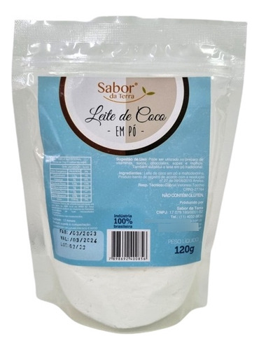 Kit 2x: Leite De Coco Em Pó Sabor Da Terra 120g
