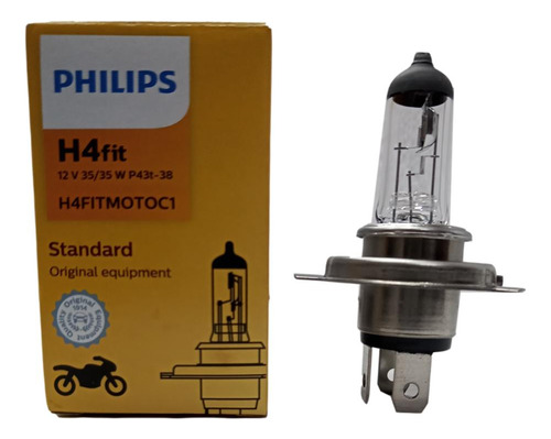 Lâmpada Farol H4 Moto Biz 110/125 (35w-35w Fit) Philips