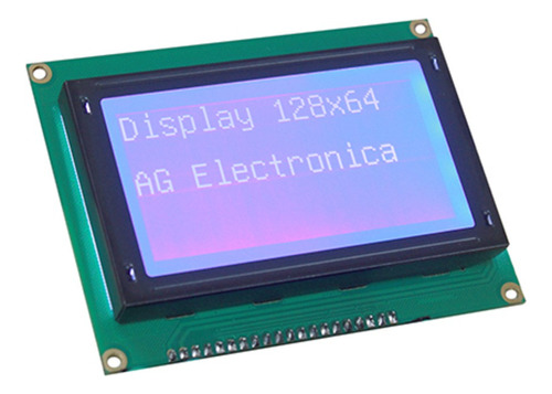 Display Gráfico Lcd 128x64 Backlight Azul/led Blanco