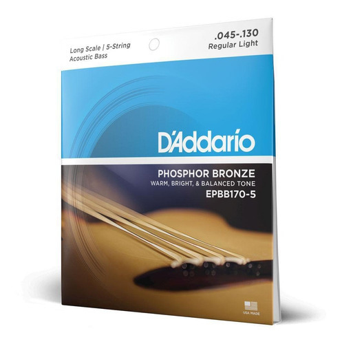 Encord Baixolão 5c .045 D'addario Phosphor Bronze Epbb170-5