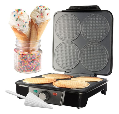 ~? Mini Waffle Ice Cream Cone Maker - Hornea 4 Mini Conos Ca